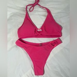 Pink bikini swimsuit